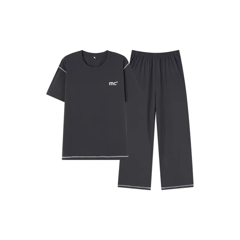 The Story Of The Flower Season Pajama Set Men's Dark Gray-0