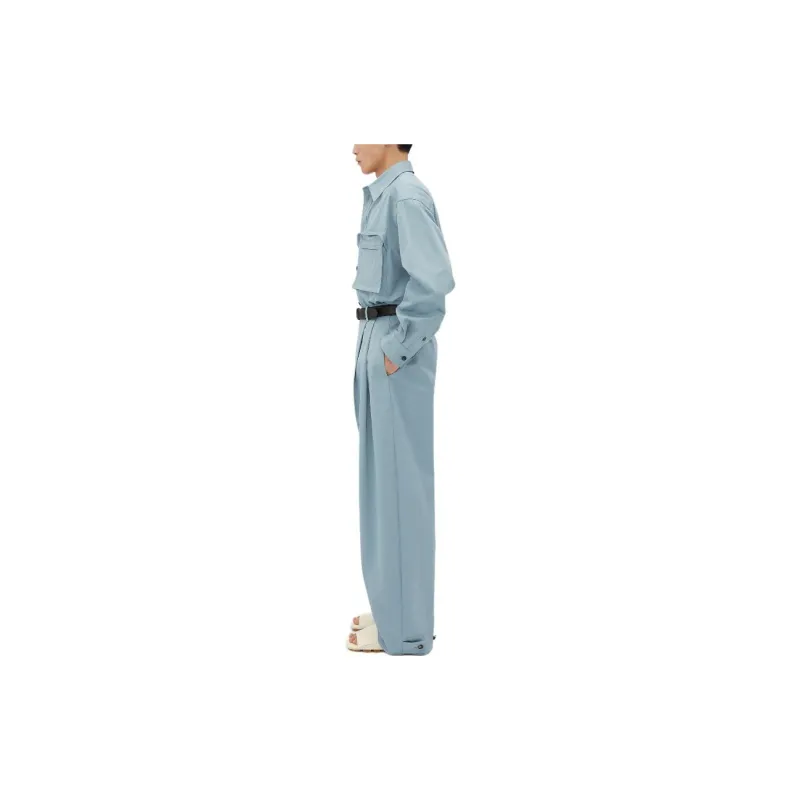 Bottega Veneta Casual Pants Men's Steel Blue-2