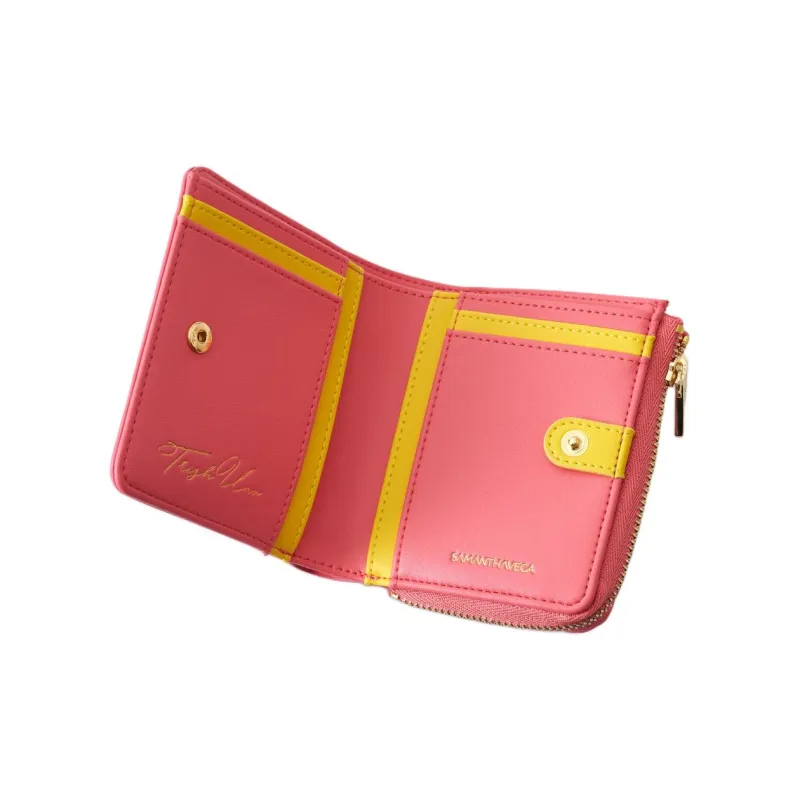 SAMANTHA THAVASA JoJo's Wonder Adventure, The Wind Of Gold, Collaboration Synthetic Leather Wallet Women's Pink-2