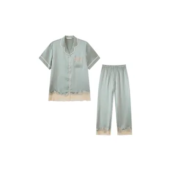 Imperial Palace Short-Sleeved Silk Pajama Set From High-End Luxury Brand Loungewear Silk Set Women's