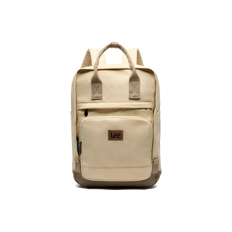 Lee PVC Water Repellent College Backpack High School Girl Backpack Regular Unisex Khaki/Black-1