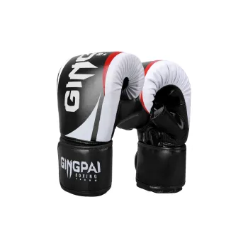 Competition Boxing Gloves Durable PU Leather Unisex Adults One Size 10oz Black White Green Orange Red Blue