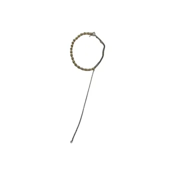 JUSTINE CLENQUET Brass, Palladium Plated, 24K Gold Plated Necklaces Women's Gold