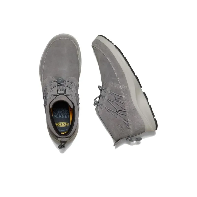 KEEN Uneek CHUKKA Cushioning Wear-Resistant Mid-Top Outdoor Shoes Men's Steel Gray-3
