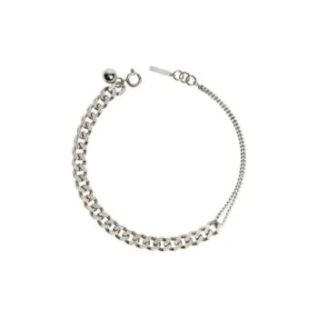 JUSTINE CLENQUET Brass, Palladium Plated, Crystal Necklaces Women's Silver
