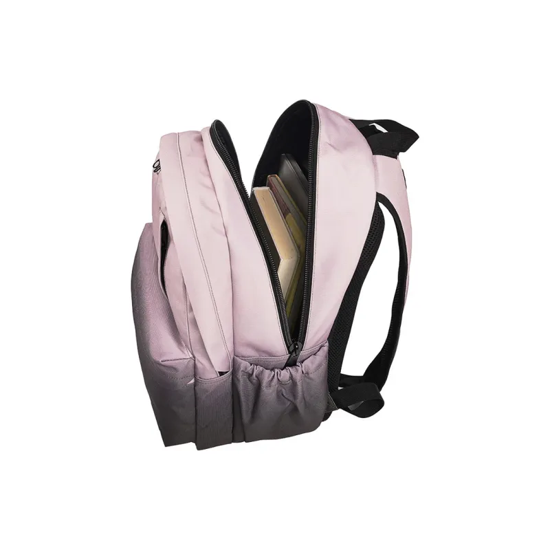 Hahhhsis Polyester Middle School Student, High School Student, University Student Backpack Unisex Gradient Coffee-2