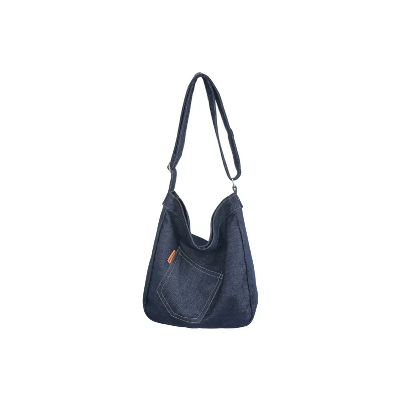 OUZIHUANG Denim Shoulder Bag Unisex-6