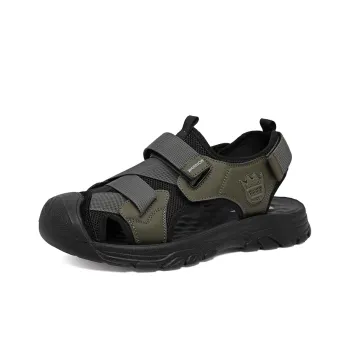Warrior River Trekking Shoes Casual Chef Shoes Beach Sandals Men's Army Green/Black