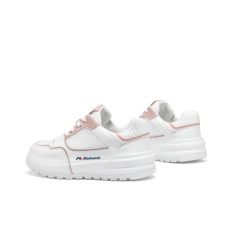 Kolumb Abrasion Resistant, Lightweight, Breathable, Waterproof Low Top Skateboard Shoes Women's White-24