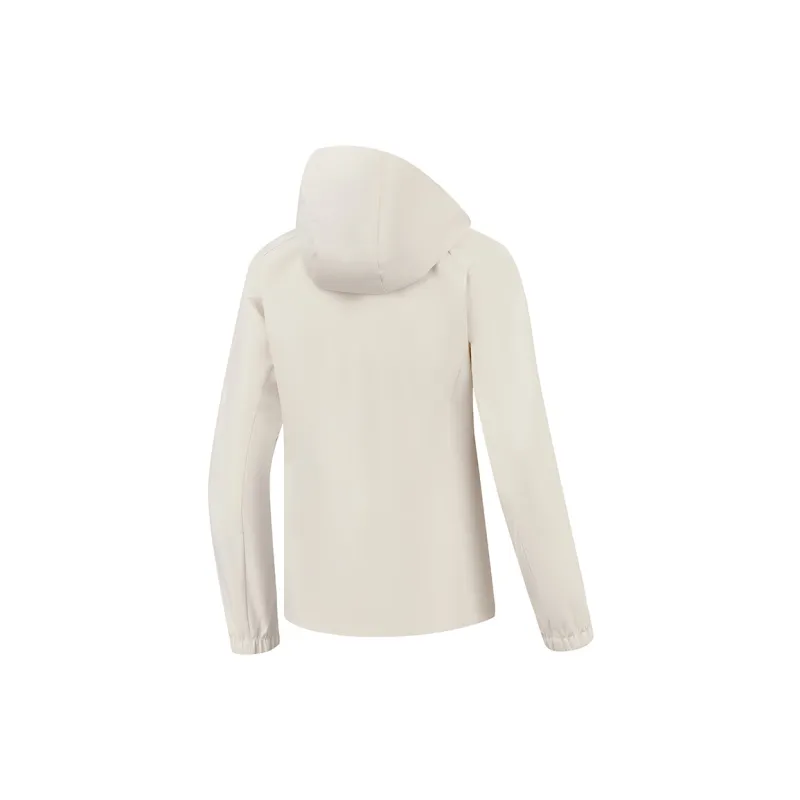 QIAODAN Trench Coat Women's Cream White-1