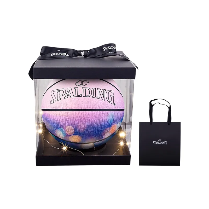SPALDING Trend Series PU Basketball Pink Purple Size 7 Ball Training Unisex-4