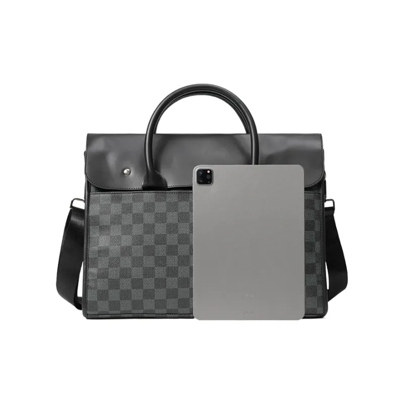 CARTELO PVC Handbag Crossbody Bag Laptop Bag Briefcase Regular Men's Black-2