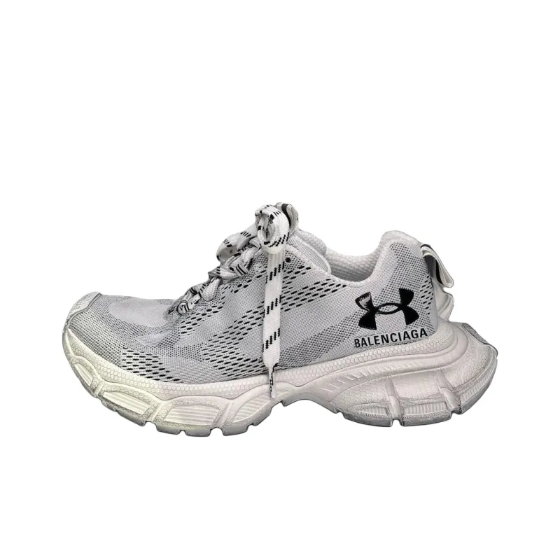 Balenciaga x Under Armour 3XL Anti-Slip Wear-Resistant Low-Top Casual Shoes Unisex White Black-0