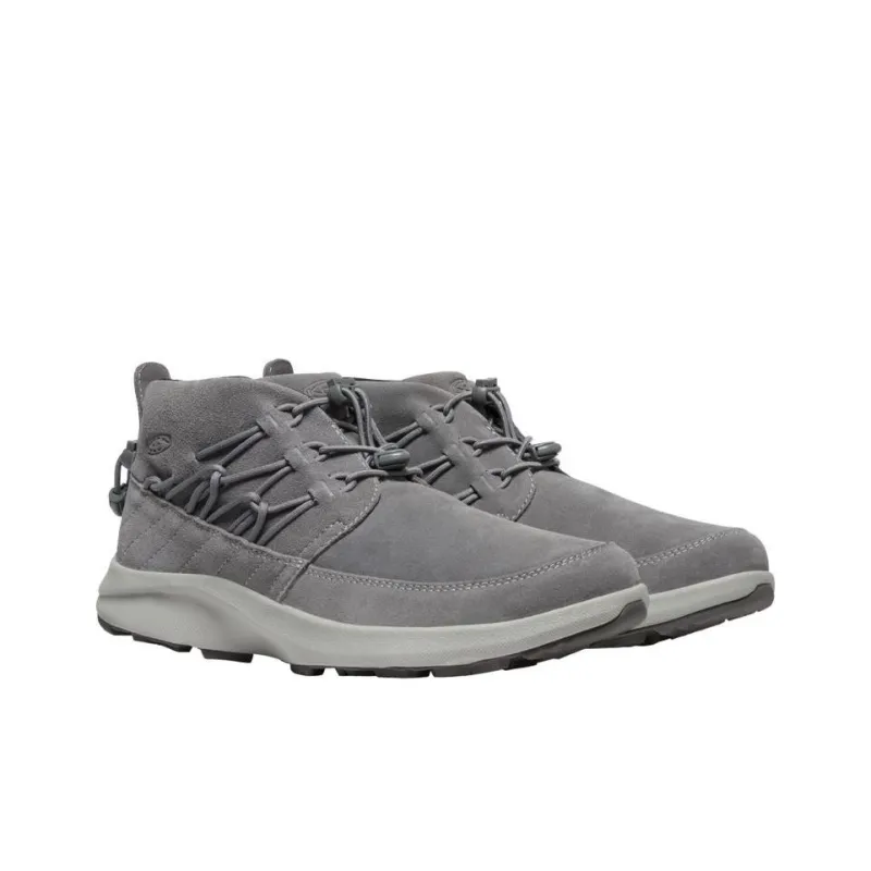 KEEN Uneek CHUKKA Cushioning Wear-Resistant Mid-Top Outdoor Shoes Men's Steel Gray-2