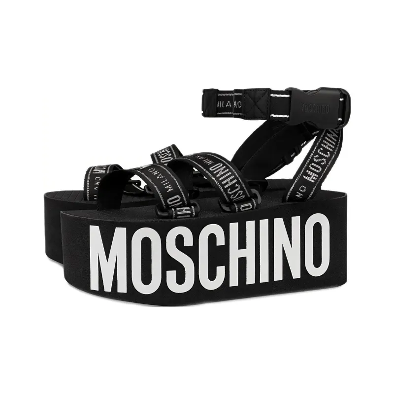 MOSCHINO Logo-print Platform Sandals-2
