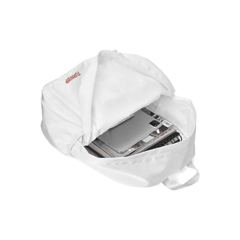 TURN UP Wash Nylon With Water Backpack Regular Unisex White-3