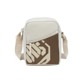 LiNing Polyester Shoulder Bag, Crossbody Bag Unisex Oat Gray & Brown