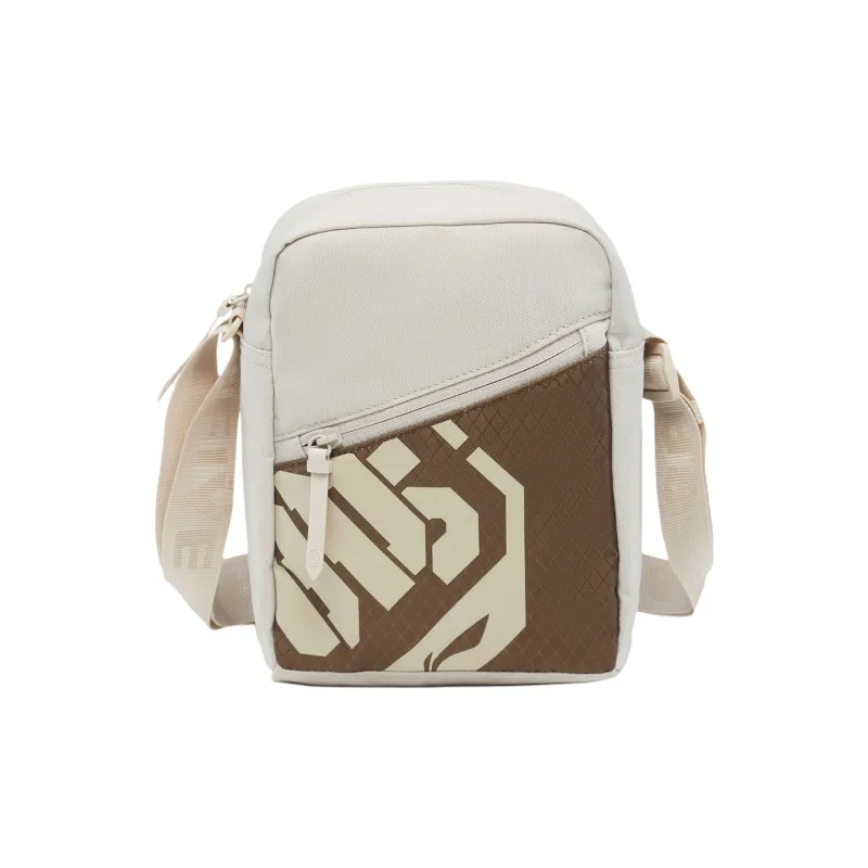 LiNing Polyester Shoulder Bag, Crossbody Bag Unisex Oat Gray & Brown-0