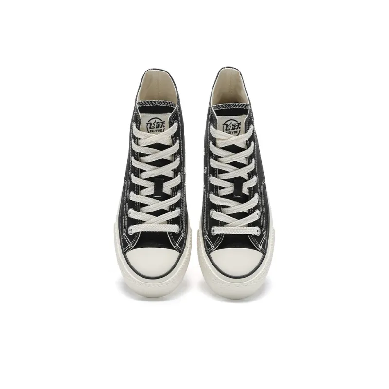 Dafu Leaps Forward High Top Canvas Shoes Unisex Black-2