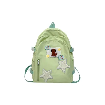 SWIMADE Nylon Backpack Women's Green/Yellow/Pink