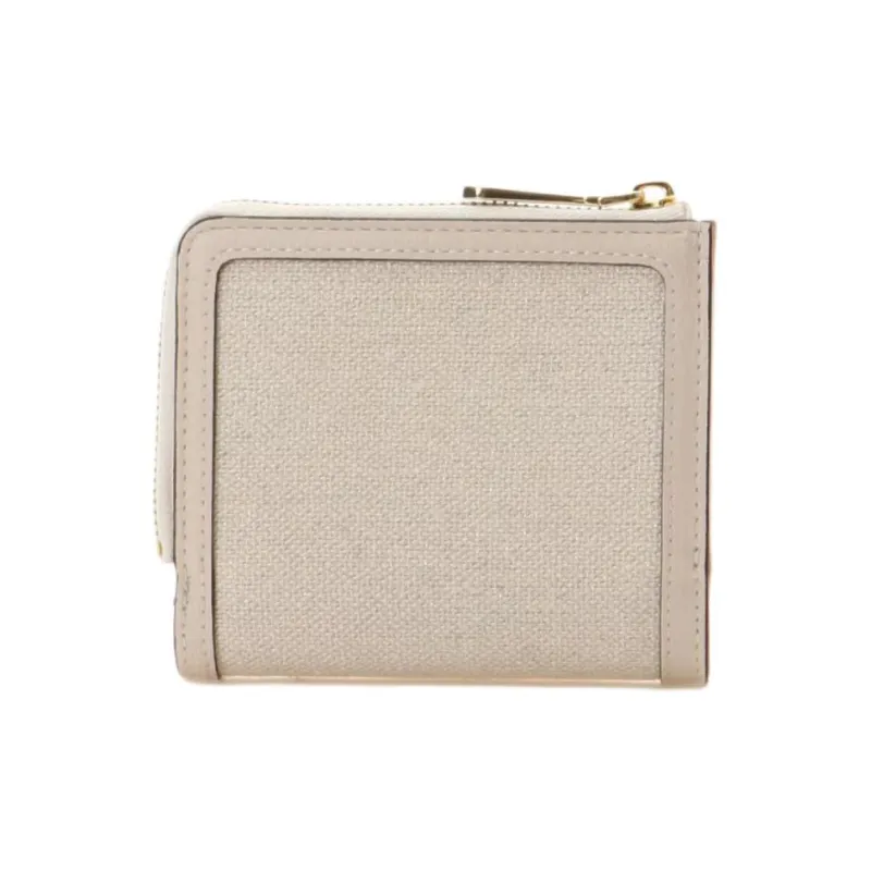 SAMANTHA THAVASA Cotton Synthetic Leather And Polyester Blend Wallet Women's Natural Color-2