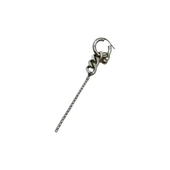 JUSTINE CLENQUET Brass, Palladium Plated, Crystal Earrings Women's Silver