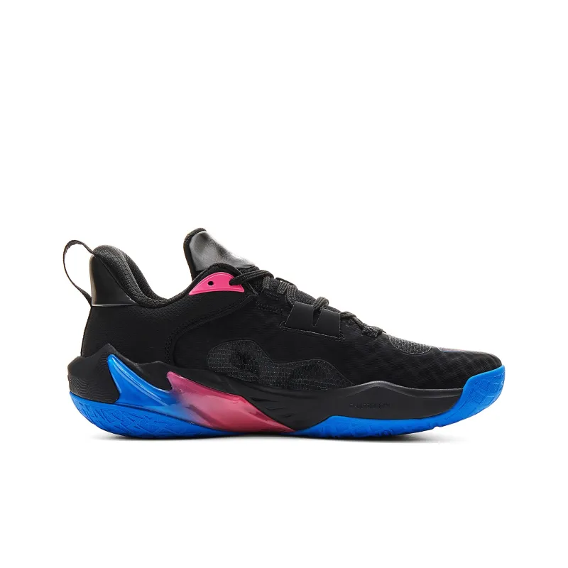 PEAK Basketball Shoes Men Low Top Black/Youth Blue-1