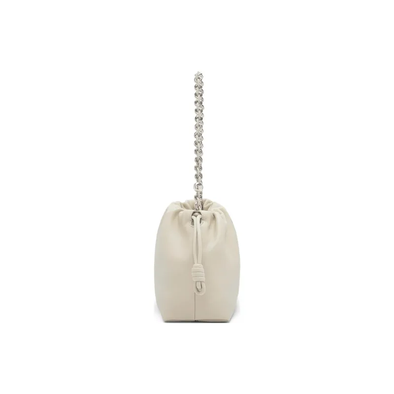 LOEWE Flamenco Sheepskin One Shoulder Crossbody Clutch Women's Sea Salt Color-3