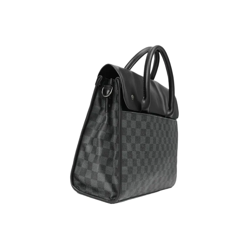 CARTELO PVC Handbag Crossbody Bag Laptop Bag Briefcase Regular Men's Black-3
