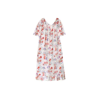 Flowers In Water Nightgown Women's Ecru Rose
