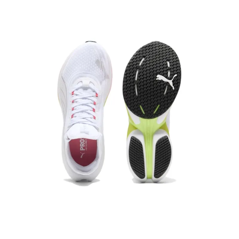 PUMA Anti Slip Wear Resistant Low Top Casual Running Shoes Women's White Green-3