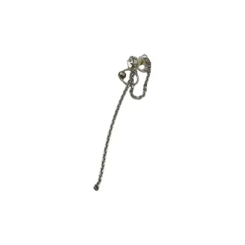 JUSTINE CLENQUET Brass, Palladium Plated, Crystal Earrings Women's Silver