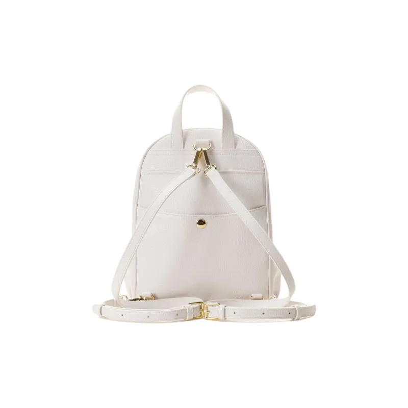 SAMANTHA THAVASA Synthetic Leather Backpack Small Size Women's White-2