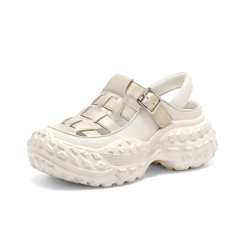 C°BANNER Low Top Chunky Sneakers Women's Champagne-1