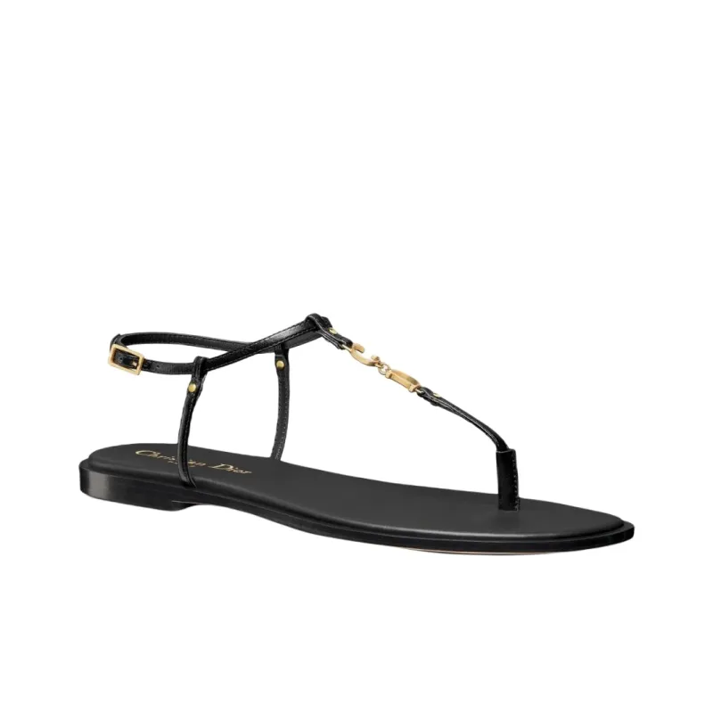 DIOR C'est Dior One Strap Sandals Women's Black-2