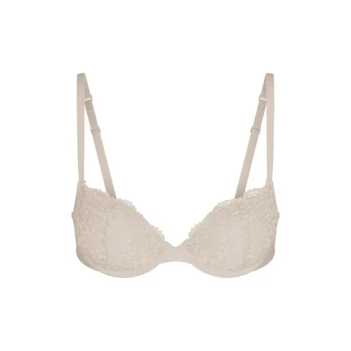 SKIMS FITS EVERYBODY LACE PUSH-UP BRA Bra Women's STONE/Stone Color