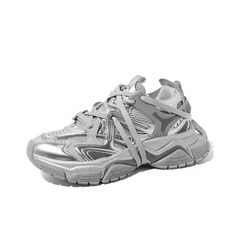 SK.TRIP Crossbow Series Chunky Sneakers Unisex Low Top Phantom Gray-2