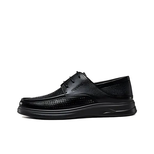 YEARCON Dress Shoes Men Low-Top Black