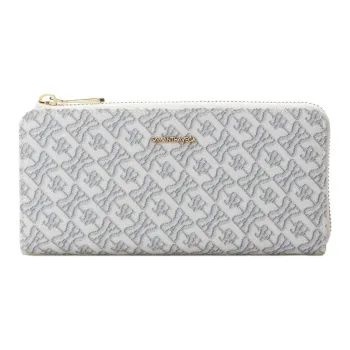 SAMANTHA THAVASA PVC Synthetic Leather Polyester Wallet Women's Ecru