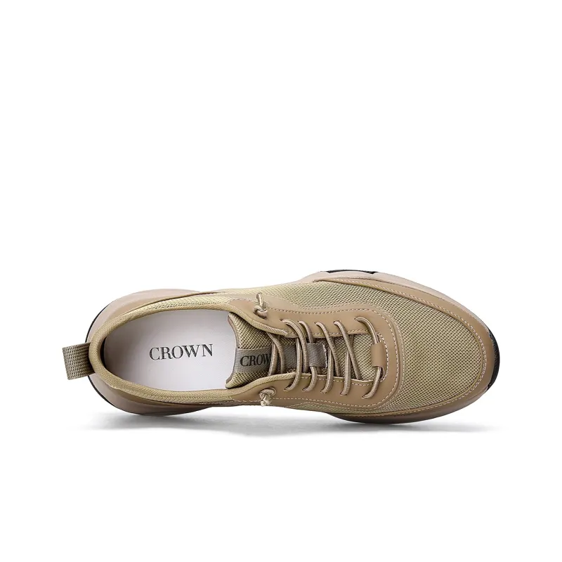 CROWN Anti-Slip Wear-Resistant Low-Top Casual Shoes Men's One Yard Larger-9