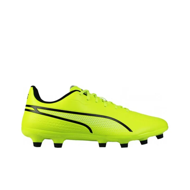PUMA King Soccer Shoes Unisex Low Top Yellow Green-1