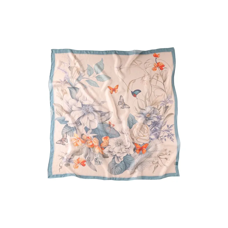 Hang Silk Road 100% Mulberry Silk Silk Scarves Women's Pink-0