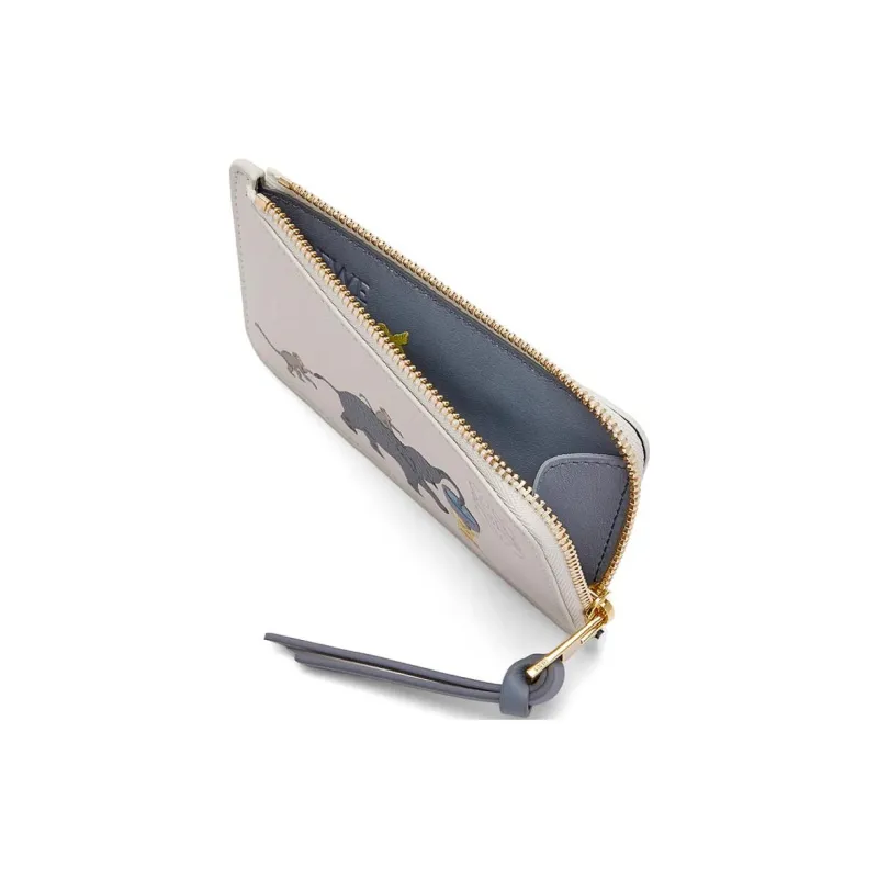 LOEWE Suna Fujita Collaboration Cow Leather Card Holder Women's White-2