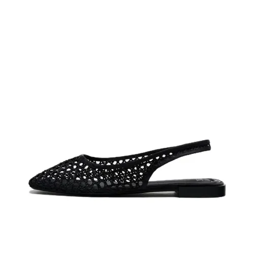 ZARA Casual Single Shoes 1.5cm Women's Black