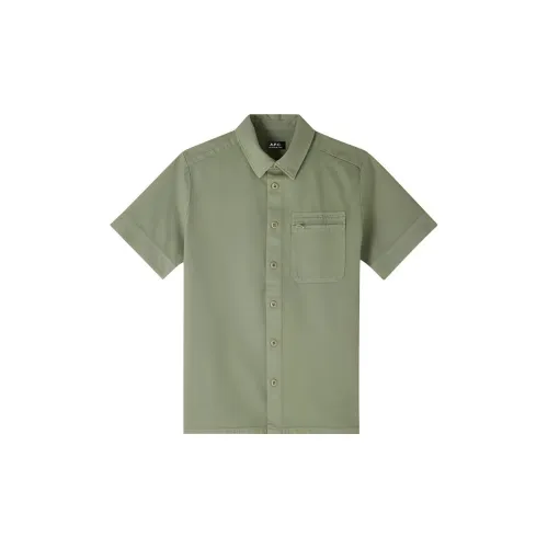 A.P.C Shirts Men Army Green