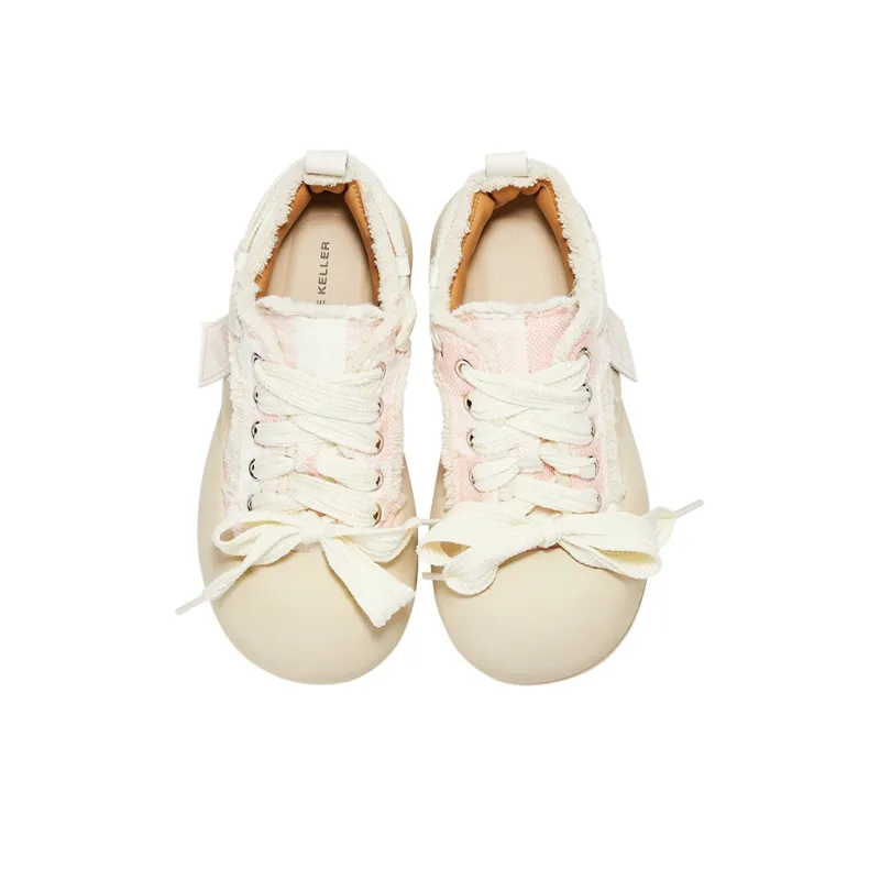 KARLIE KELLER Lightweight And Breathable Low-Top Canvas Shoes Women's Beige-12