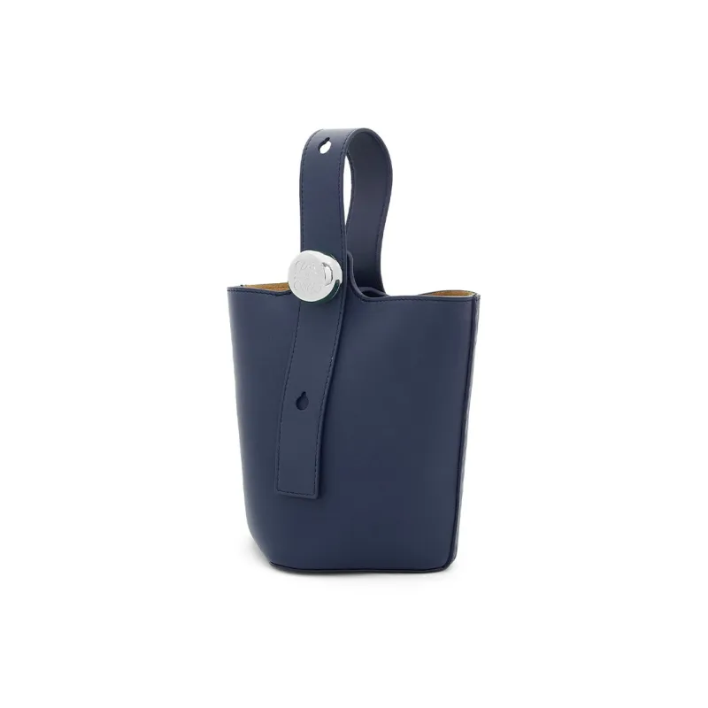 LOEWE Bucket Series Soft Cow Leather Bucket Bags Shoulder Bag Crossbody Bag Handbag Mini Women's Dark Blue-2