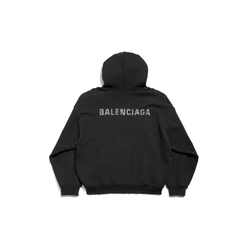 Balenciaga Crystal Logo Hoodie-1