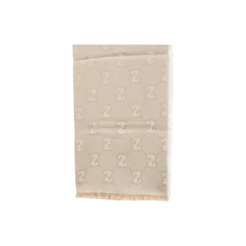 GUCCI Cotton Silk Knit Scarves Unisex Beige