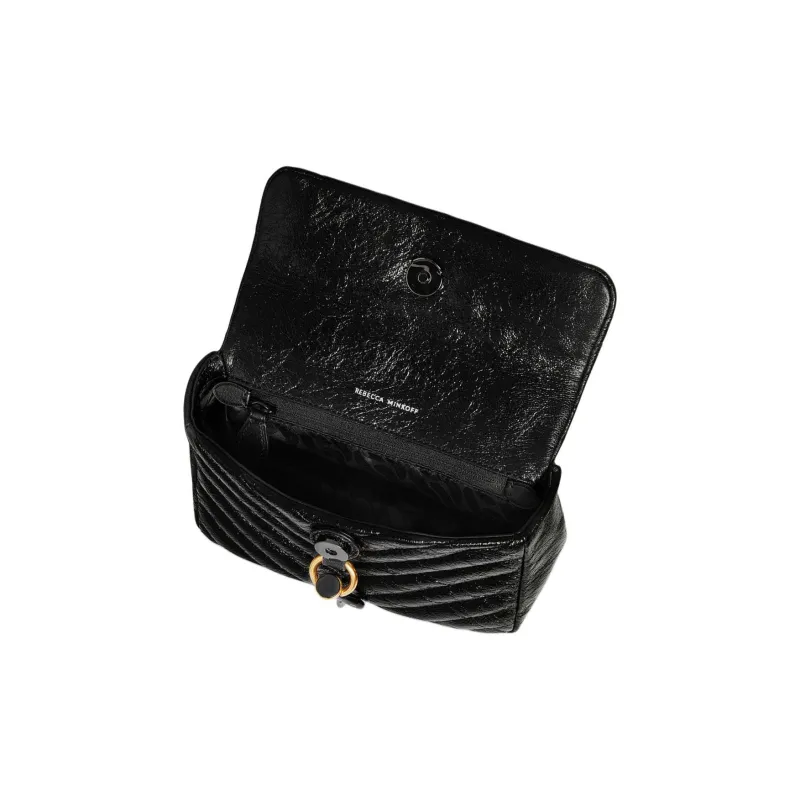 REBECCA MINKOFF Edie Quilted Leather Satchel Bag-2